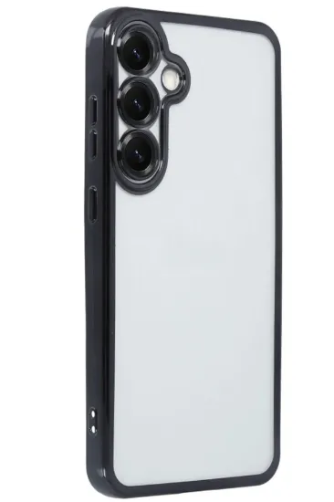 Newface Samsung Galaxy S25 Kılıf Razer Lensli Silikon - Siyah resmi