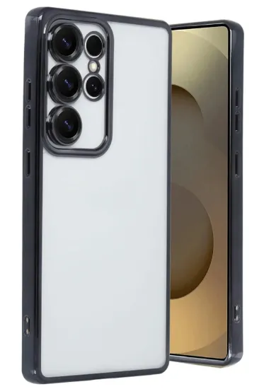 Newface Samsung Galaxy S25 Ultra Kılıf Razer Lensli Silikon - Siyah resmi