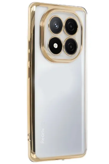 Newface Xiaomi Redmi Note 14 Pro 4G Kılıf Razer Lensli Silikon - Gold resmi