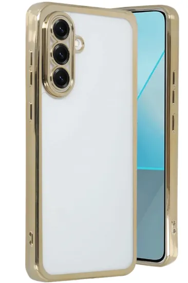Newface Samsung Galaxy A56 Kılıf Razer Lensli Silikon - Gold resmi