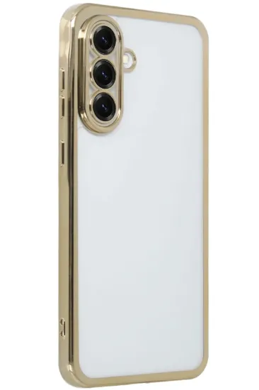 Newface Samsung Galaxy A56 Kılıf Razer Lensli Silikon - Gold resmi