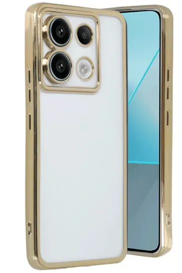 Newface Xiaomi Redmi Note 13 Pro 4G Kılıf Razer Lensli Silikon - Gold resmi