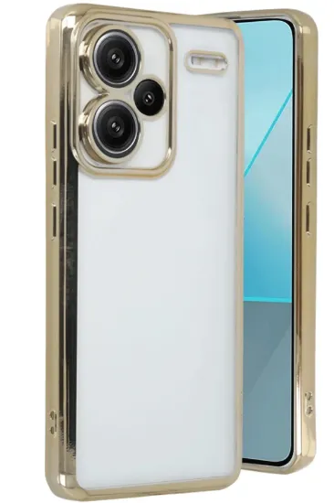 Newface Xiaomi Redmi Note 13 Pro Plus Kılıf Razer Lensli Silikon - Gold resmi