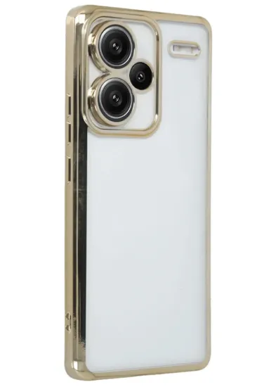 Newface Xiaomi Redmi Note 13 Pro Plus Kılıf Razer Lensli Silikon - Gold resmi