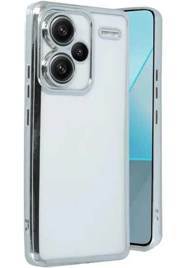 Newface Xiaomi Redmi Note 13 Pro Plus Kılıf Razer Lensli Silikon - Gümüş resmi