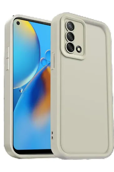 Newface Oppo A74 4G Kılıf Viera Silikon - Krem resmi