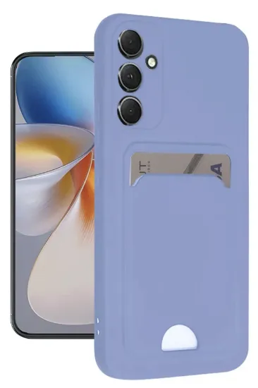 Newface Samsung Galaxy A16 5G Kılıf Kelvin Kartvizitli Silikon - Lila resmi