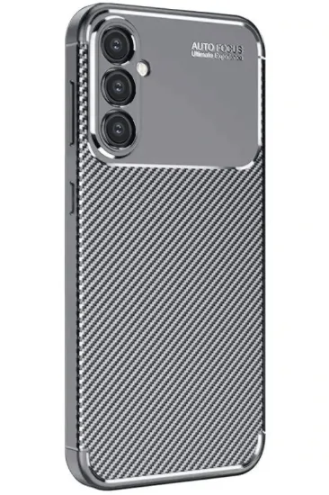 Newface Samsung Galaxy A16 5G Kılıf Auto Focus Karbon Kapak - Gri resmi