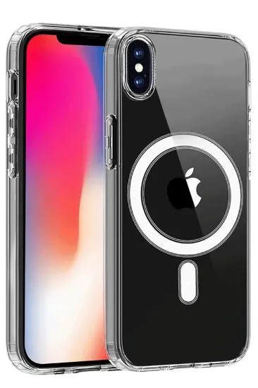 Newface iPhone X Kılıf Magneticsafe Şeffaf Silikon - Şeffaf resmi