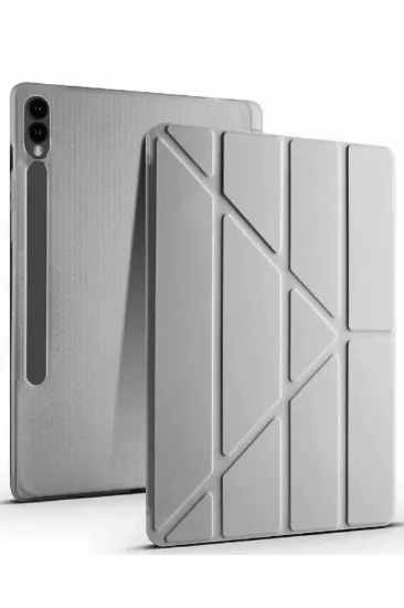Newface Samsung Galaxy X510 Tab S9 FE 11 Kılıf Kalemlikli Mars Tablet Kılıfı - Koyu Gri resmi