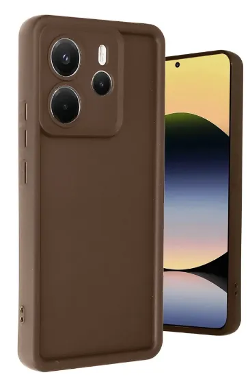 Newface Xiaomi Redmi Note 14 4G Kılıf Viera Silikon - Kahverengi resmi