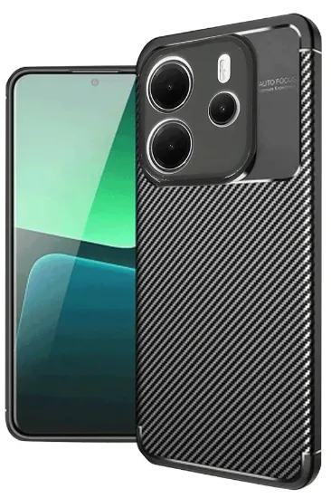 Newface Xiaomi Redmi Note 14 4G Kılıf Auto Focus Karbon Kapak - Siyah resmi