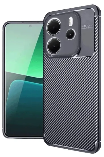 Newface Xiaomi Redmi Note 14 4G Kılıf Auto Focus Karbon Kapak - Lacivert resmi
