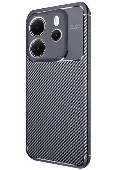Newface Xiaomi Redmi Note 14 4G Kılıf Auto Focus Karbon Kapak - Lacivert resmi