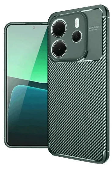 Newface Xiaomi Redmi Note 14 4G Kılıf Auto Focus Karbon Kapak - Koyu Yeşil resmi