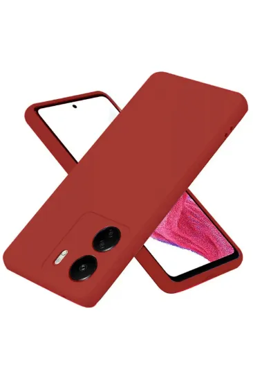Newface Xiaomi Redmi 13C Kılıf First Silikon - Bordo resmi