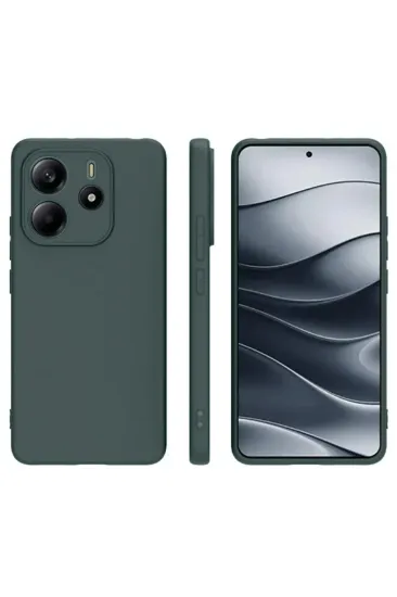 Newface Xiaomi Redmi Note 14 4G Kılıf First Silikon - Koyu Yeşil resmi
