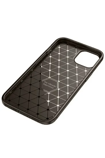 Newface iPhone 14 Kılıf Auto Focus Karbon Kapak - Kahverengi resmi