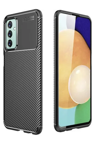Newface Samsung Galaxy M23 Kılıf Auto Focus Karbon Kapak - Siyah resmi