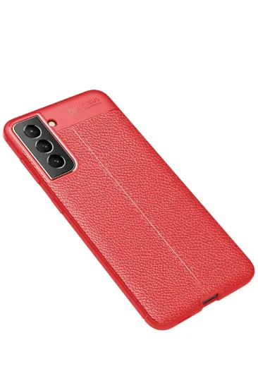 Newface Samsung Galaxy S21 FE Kılıf Auto Focus Kapak - Kırmızı resmi
