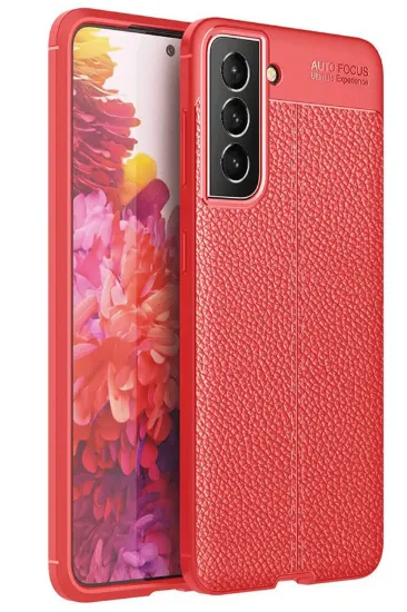 Newface Samsung Galaxy S21 FE Kılıf Auto Focus Kapak - Kırmızı resmi