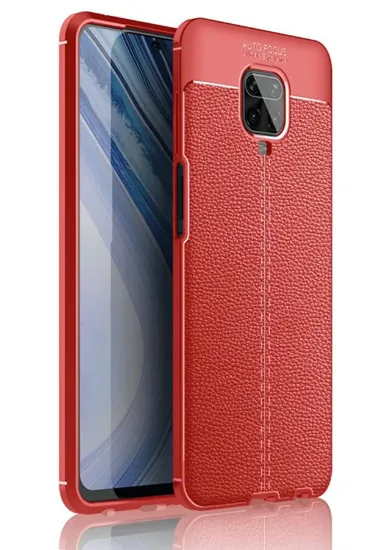 Newface Xiaomi Redmi Note 9 Pro Kılıf Auto Focus Kapak - Kırmızı resmi