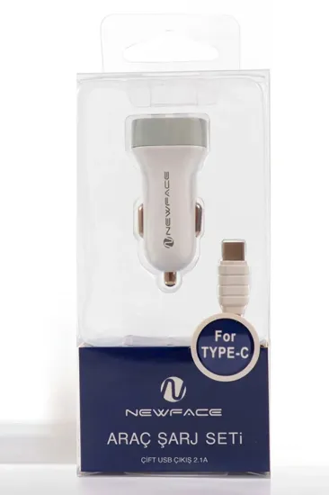 Newface C17 Type-C USB 2.1A Araç Şarjı resmi