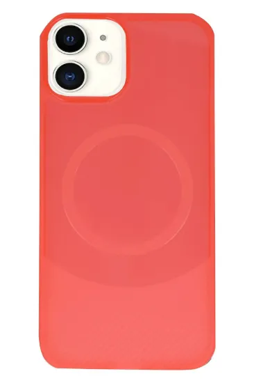Newface iPhone 11 Kılıf Maya Karbon Kapak - Kırmızı resmi