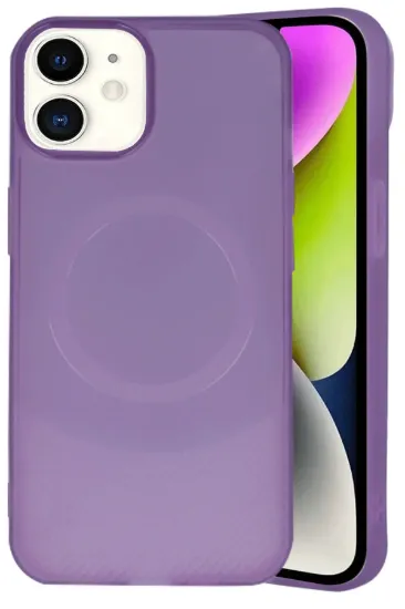Newface iPhone 11 Kılıf Maya Karbon Kapak - Mürdüm resmi