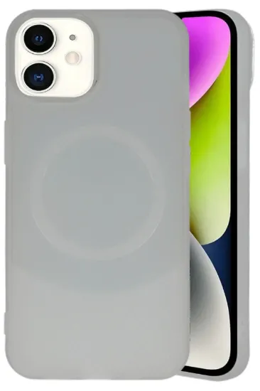 Newface iPhone 11 Kılıf Maya Karbon Kapak - Gri resmi