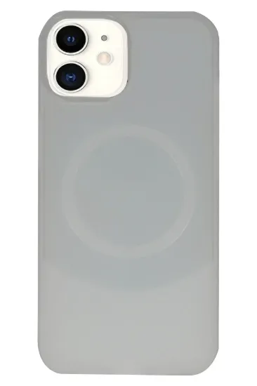Newface iPhone 11 Kılıf Maya Karbon Kapak - Gri resmi