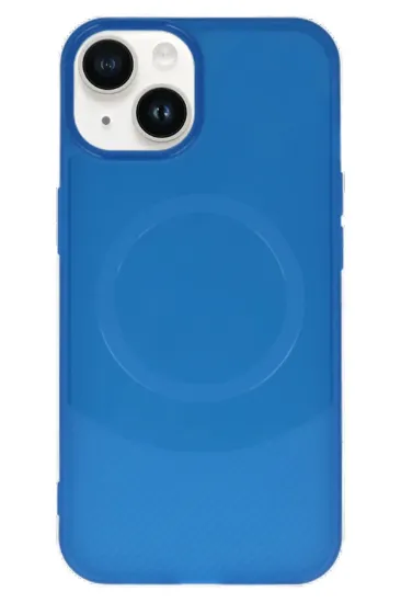Newface iPhone 14 Kılıf Maya Karbon Kapak - Lacivert resmi