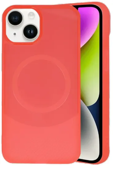 Newface iPhone 14 Kılıf Maya Karbon Kapak - Kırmızı resmi