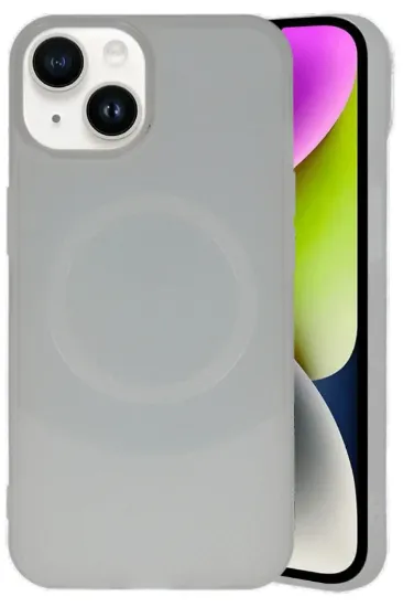 Newface iPhone 14 Kılıf Maya Karbon Kapak - Gri resmi