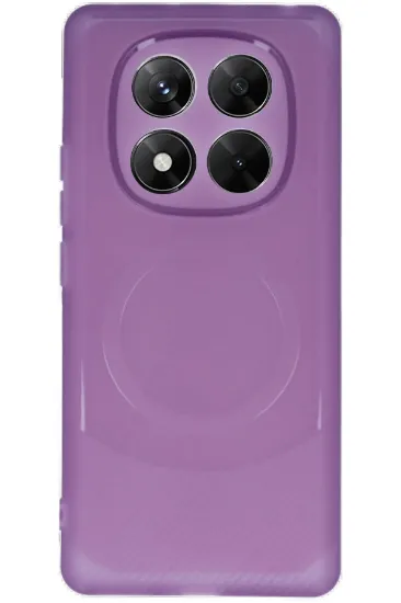 Newface Xiaomi Redmi Note 14 Pro 4G Kılıf Maya Karbon Kapak - Mürdüm resmi