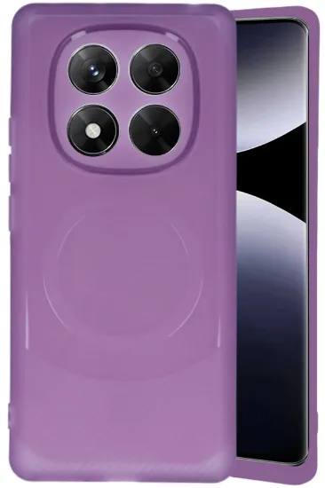 Newface Xiaomi Redmi Note 14 Pro 4G Kılıf Maya Karbon Kapak - Mürdüm resmi