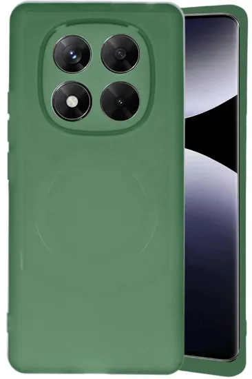 Newface Xiaomi Redmi Note 14 Pro 4G Kılıf Maya Karbon Kapak - Koyu Yeşil resmi