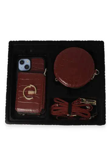 Joko iPhone 14 Kılıf Ermes Kapak - Bordo resmi
