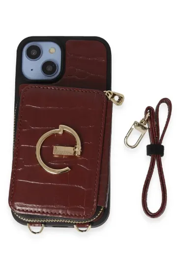 Joko iPhone 14 Kılıf Ermes Kapak - Bordo resmi