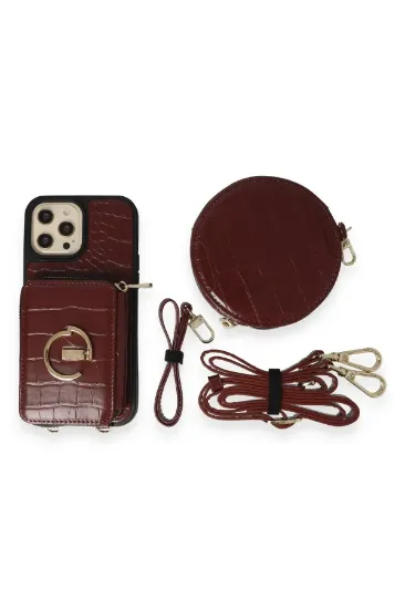 Joko iPhone 14 Pro Max Kılıf Ermes Kapak - Bordo resmi