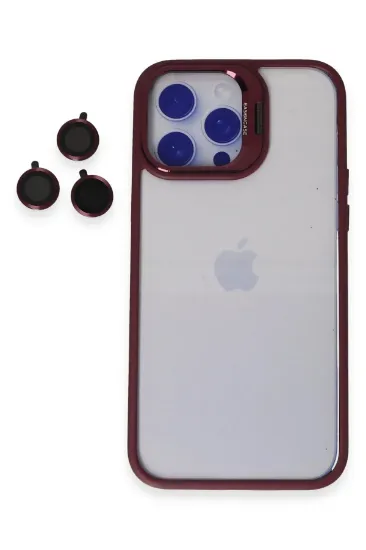 Joko iPhone 13 Pro Max Kılıf Roblox Lens Standlı Kapak - Bordo resmi