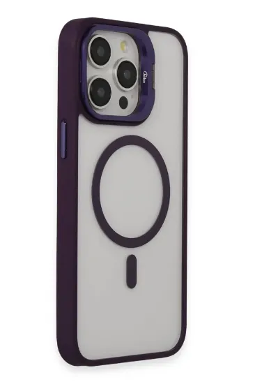 Joko iPhone 13 Pro Max Kılıf Roblox Lens Magsafe Standlı Kapak - Derin Mor resmi