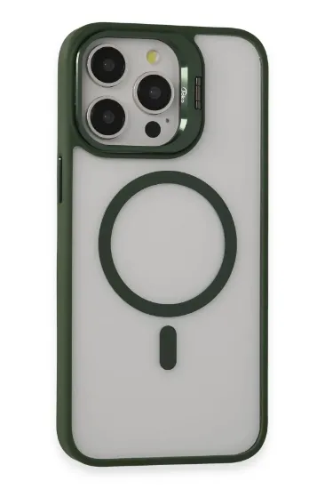 Joko iPhone 14 Pro Kılıf Roblox Lens Magsafe Standlı Kapak - Koyu Yeşil resmi