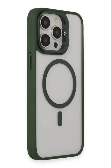 Joko iPhone 14 Pro Kılıf Roblox Lens Magsafe Standlı Kapak - Koyu Yeşil resmi