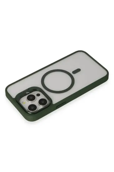 Joko iPhone 14 Pro Kılıf Roblox Lens Magsafe Standlı Kapak - Koyu Yeşil resmi