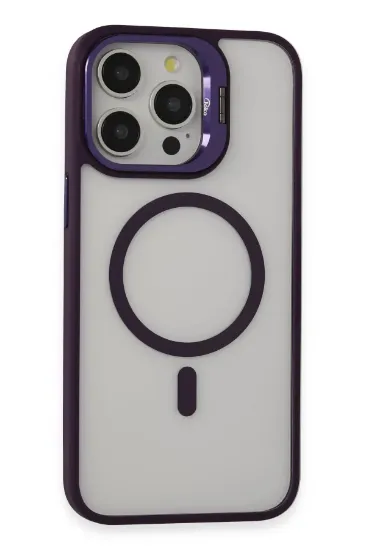 Joko iPhone 14 Pro Max Kılıf Roblox Lens Magsafe Standlı Kapak - Derin Mor resmi