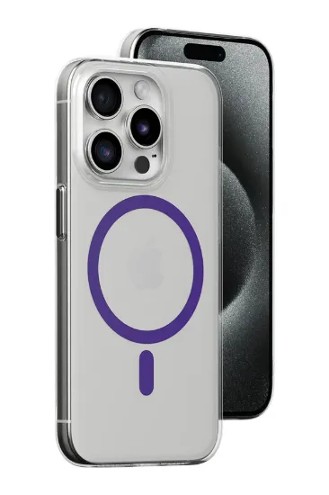 Joko iPhone 15 Pro Kılıf Bubble Magsafe Kapak - Mor resmi