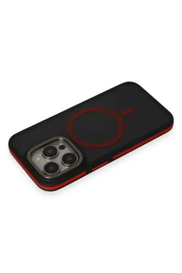 Joko iPhone 15 Pro Rocky Magsafe Kapak - Siyah-Kırmızı resmi