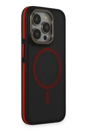 Joko iPhone 15 Pro Max Rocky Magsafe Kapak - Siyah-Kırmızı resmi