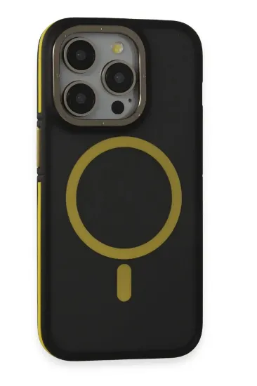 Joko iPhone 15 Pro Max Rocky Magsafe Kapak - Siyah-Sarı resmi